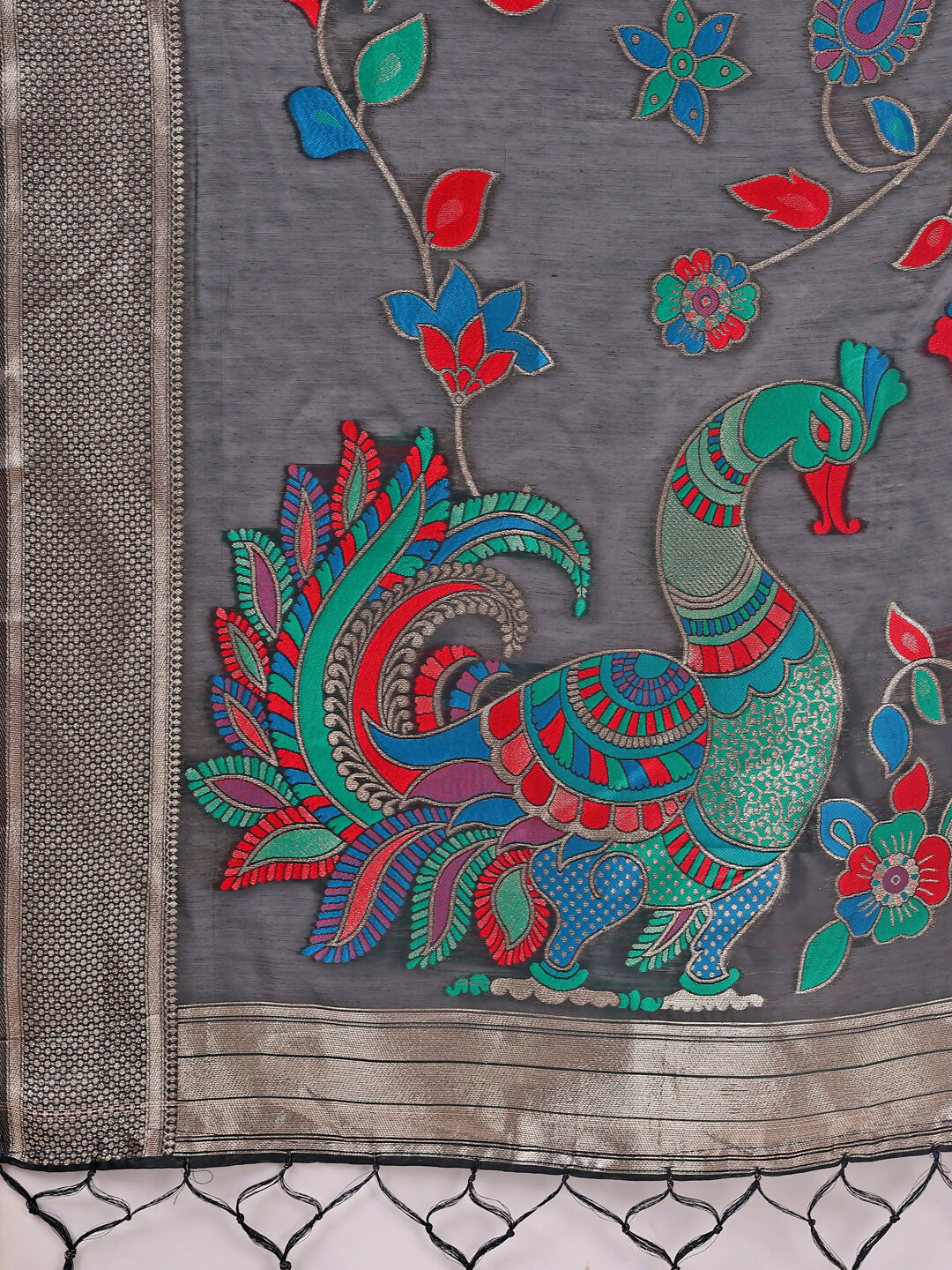 Astita Linen Cotton Black Saree