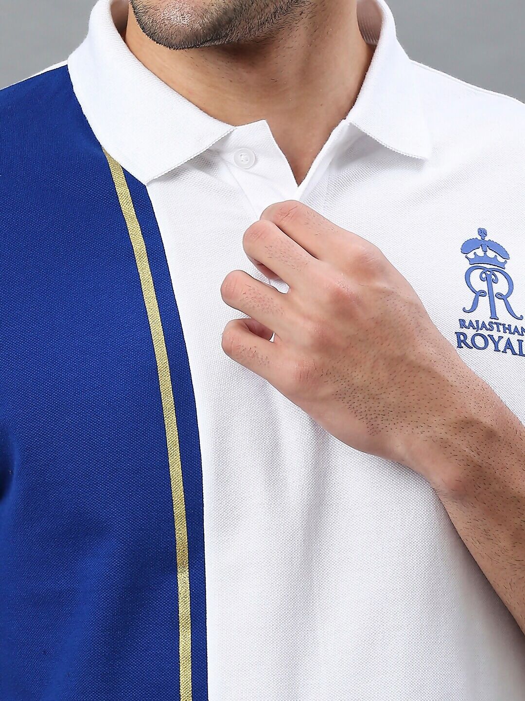 Fancode Rajasthan Royals Polo Collar Cotton IPL T-shirt - Distacart