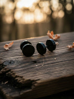 Thumbnail for NVR Men's Black Rhodium Plated Studs Earrings - Distacart
