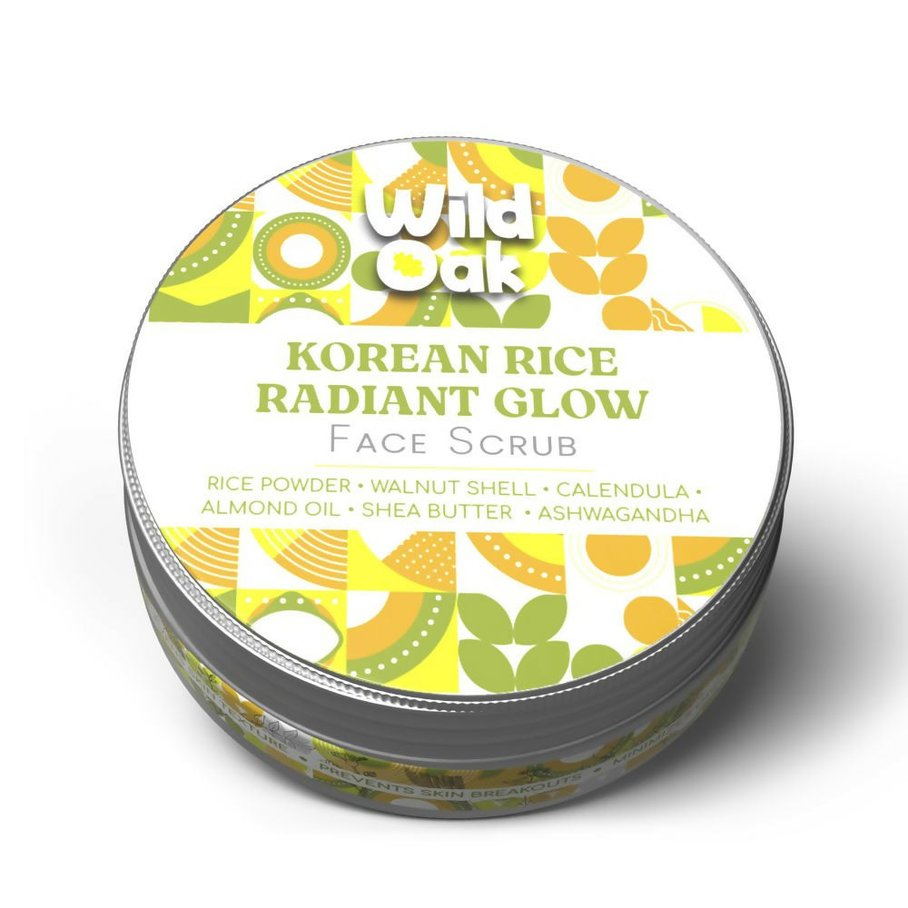 Wild Oak Korean Rice Radiant Glow Face Scrub - Distacart