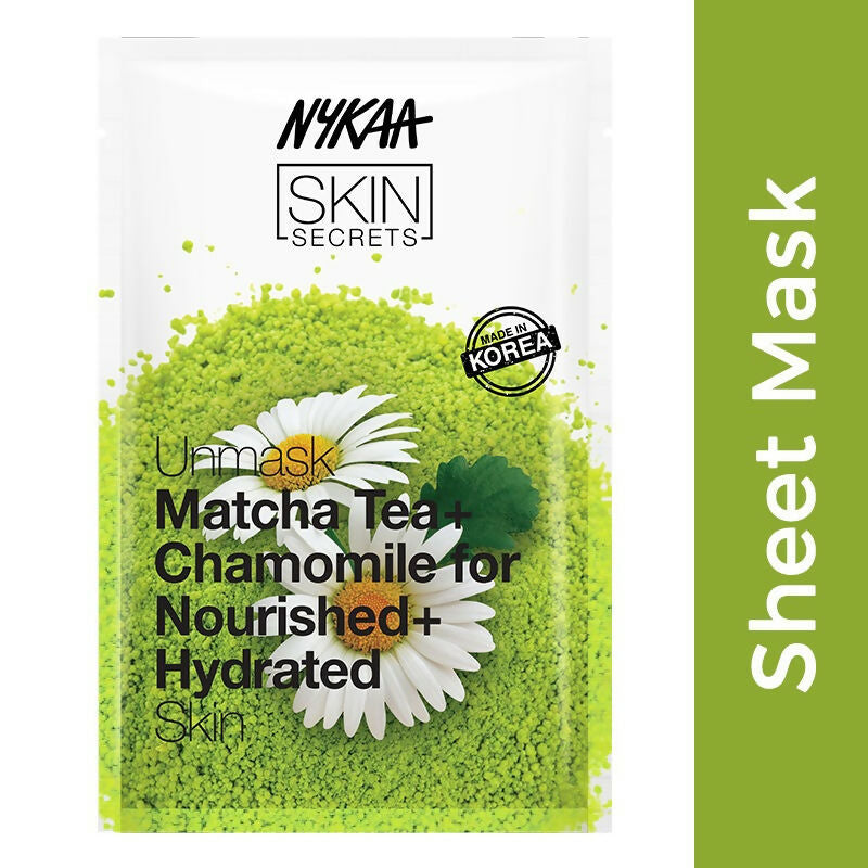 Nykaa Skin Secrets Exotic Indulgence Matcha Tea+Chamomile Sheet Mask For Nourished & Hydrated Skin - Distacart