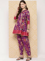 Thumbnail for Ahalyaa Women's Traditional Wear Co-ods - Purple - Distacart
