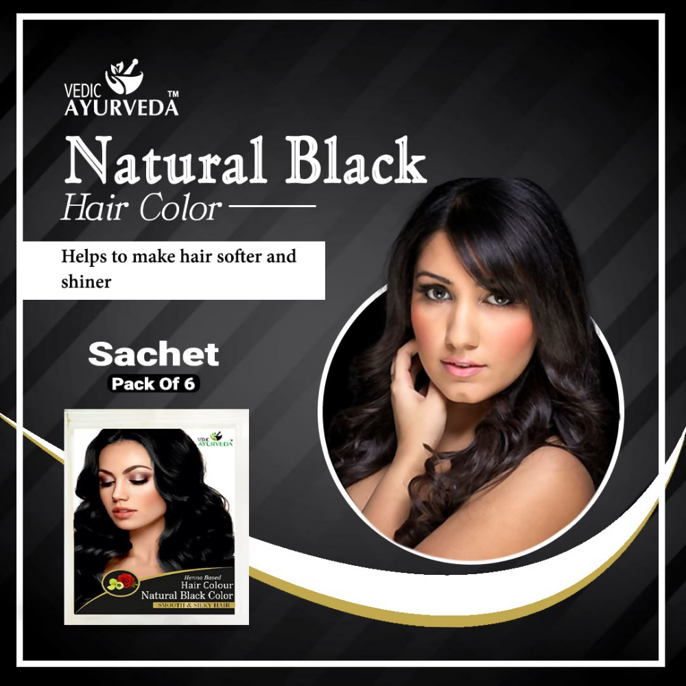 VedicAyurveda Henna Hair Color - Black - Dista