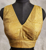 Thumbnail for Kia Fashions Gold Crush Tissue Self Design Readymade Blouse - Distacart