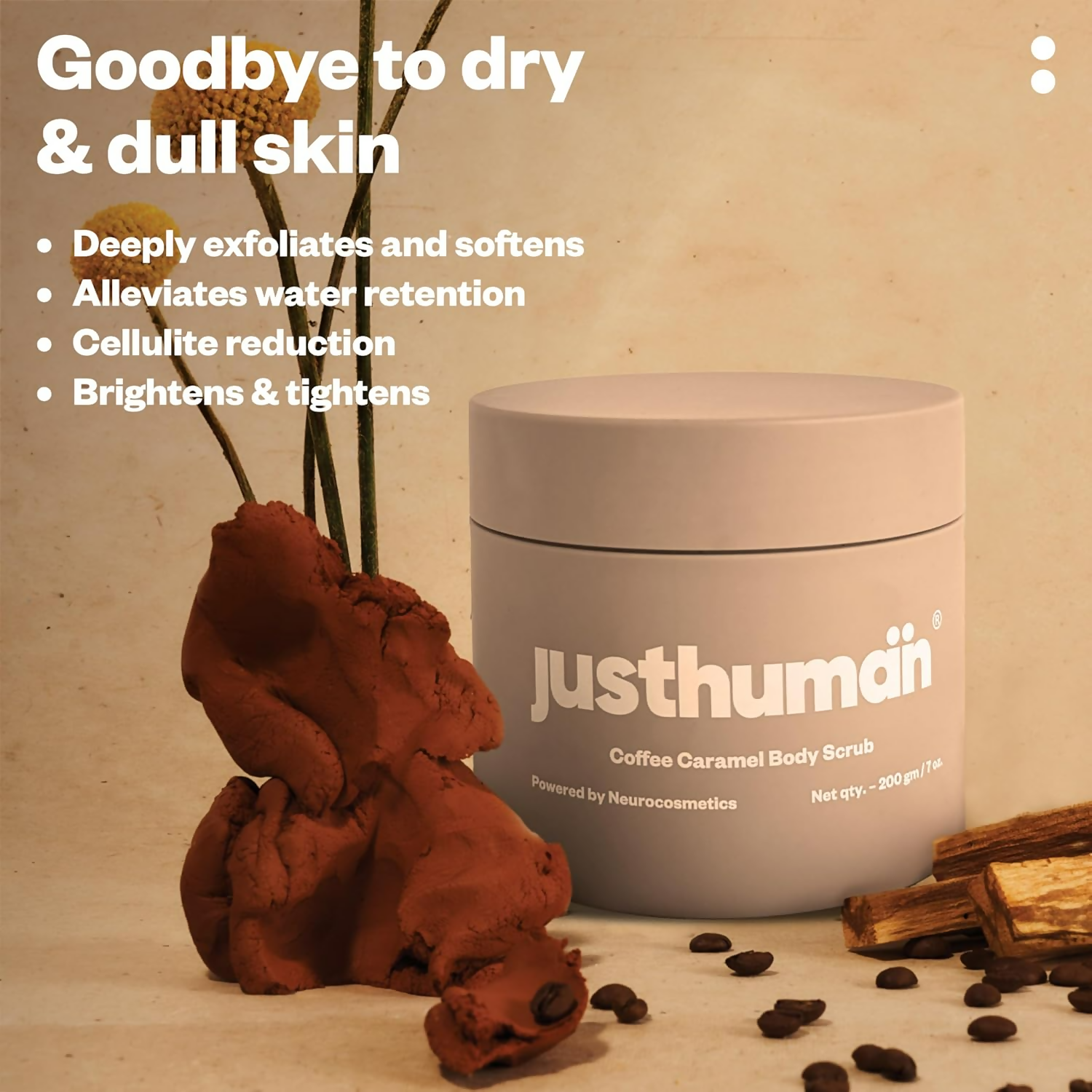 JustHuman Coffee Caramel Body Scrub - Distacart