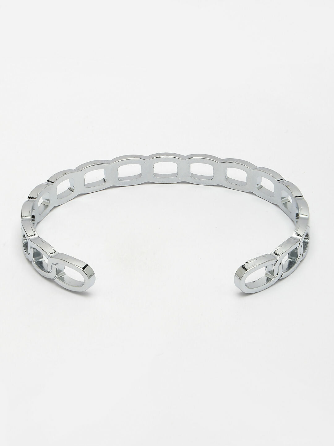 NVR Men's Silver-Plated Metal Cuff Bracelet - Distacart