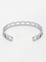 Thumbnail for NVR Men's Silver-Plated Metal Cuff Bracelet - Distacart