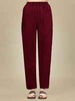 Thumbnail for Jyoti Fashion Women's Maroon Silk Blend Embroidery & Sequence work Kurta with Trouser & Dupatta - Distacart