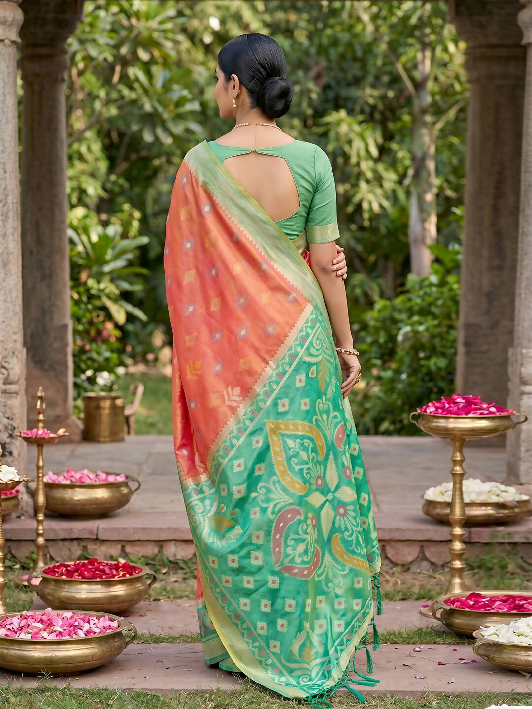 Shree Shyam Fashion Mustard Soft Silk Saree - Dista