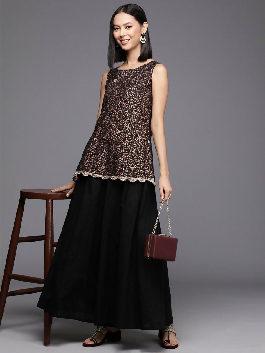 Ahalyaa Women's Traditional Wear Co-ods - Black - Distacart