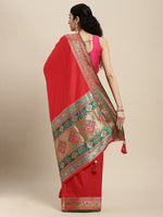 Thumbnail for Astita Silk Blend Red Saree