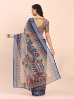 Thumbnail for Astita Linen Cotton Cream Saree