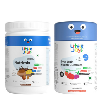 Little Joys With NutriMix Brain Health Gummies Development Kit For Better Focus & Memory ( 2 To 6 Years) - Distacart