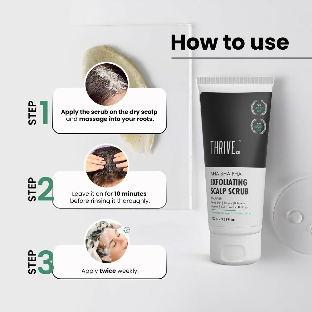 ThriveCo AHA BHA PHA Exfoliating Scalp Scrub - Distacart