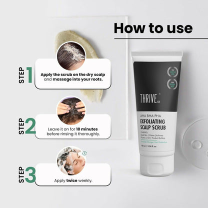 ThriveCo AHA BHA PHA Exfoliating Scalp Scrub - Distacart