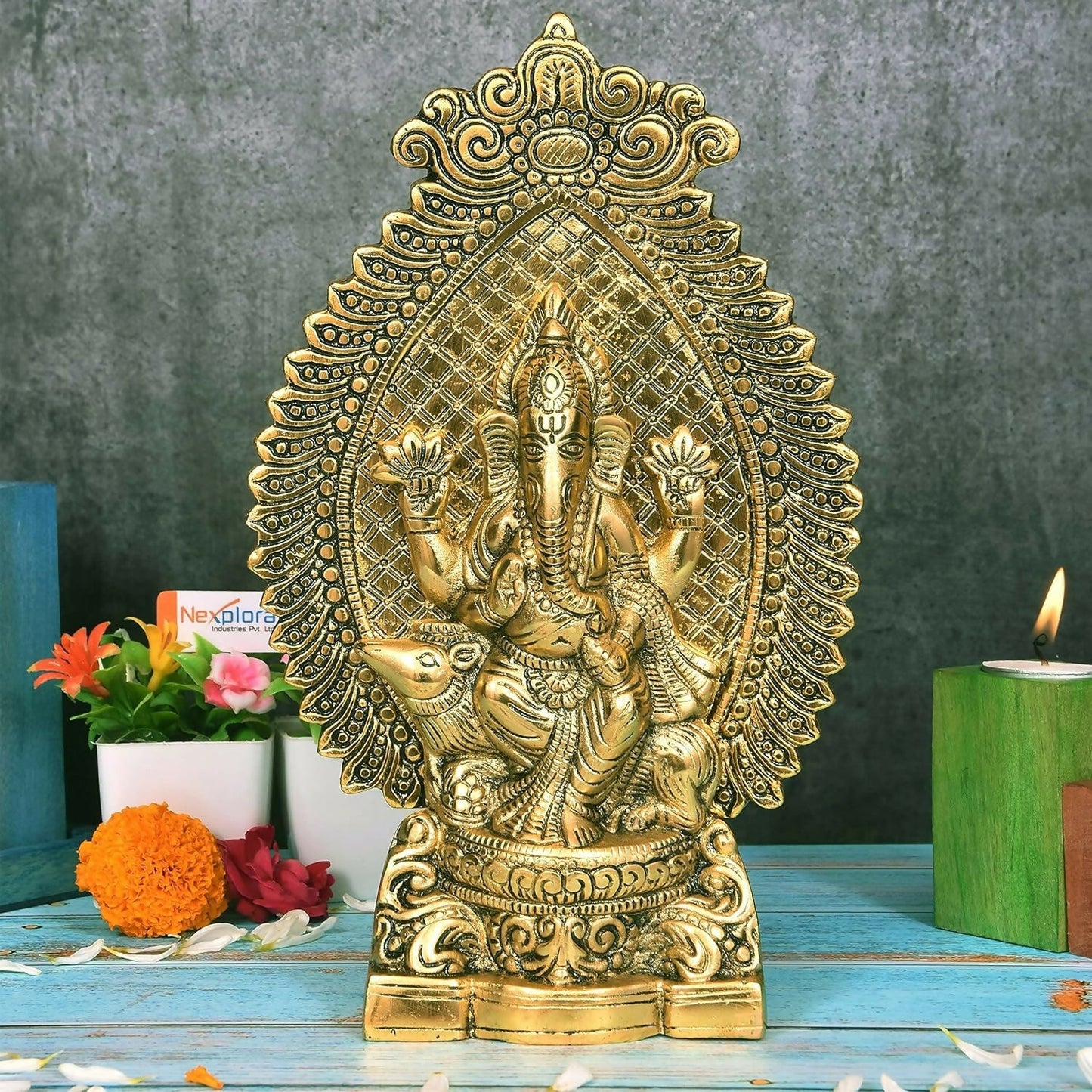 Nexplora Industries Metal Ganesh Idol - Distacart