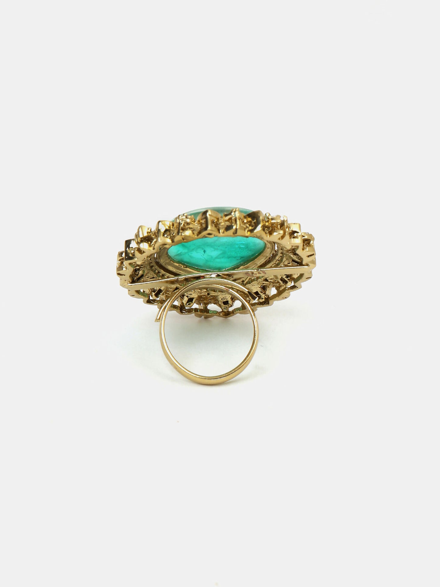Ruby Raang Teardrop Green Stone Ring - Distacart