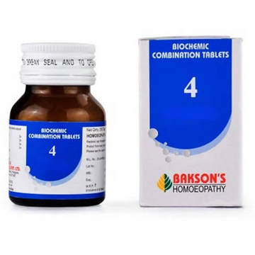 Bakson's Homeopathy Biochemic Combination 4 Tablets - Distacart