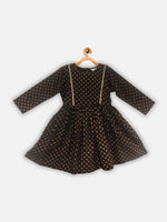 Thumbnail for Ahalyaa Black Color Crepe Printed kids Kurta Palazzo Set For Girls - Distacart