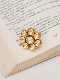 Thumbnail for Kundan Flower Ring (gold) - Ruby Raang - Distacart