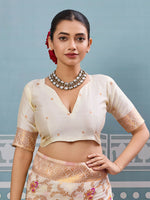 Thumbnail for Astita Cream Silk Saree
