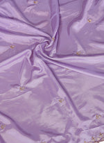 Thumbnail for Vellora Purple Chinon Embroidery & Hand Moti Work Saree