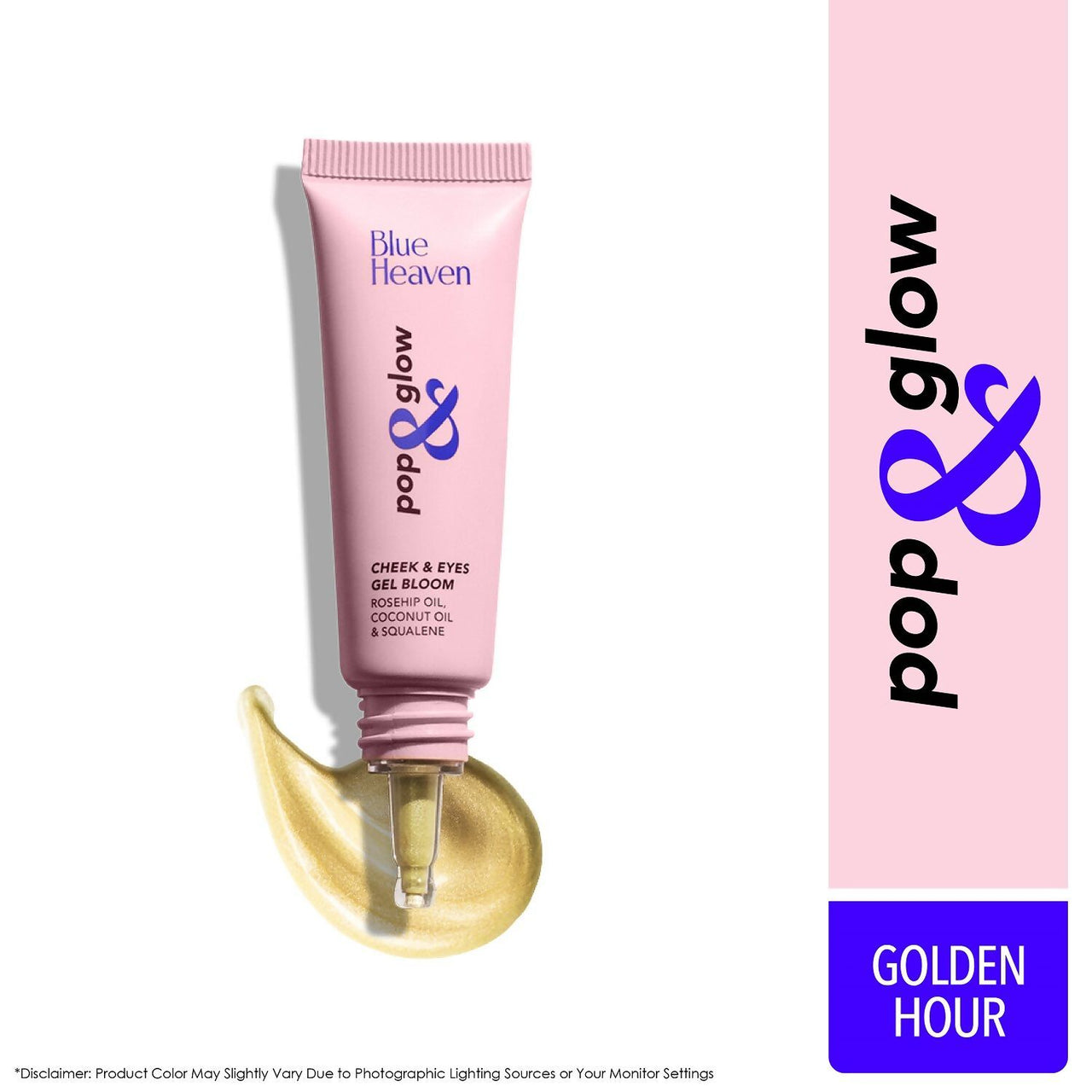 Blue Heaven Pop & Glow Cheek & Eye Gel Bloom Highlighter - Golden Hour - Distacart