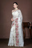 Morchari Off White Supernet Cross Embroidery Saree Unstitched Blouse - Distacart