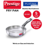Thumbnail for Prestige SS Platina Popular Fry Pan - Silver - Dista