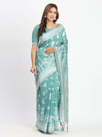 Thumbnail for Astita Linen Cotton Mustard Saree