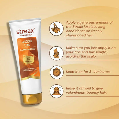 Streax Luscious Long Conditioner with Rich Protein for Reduces Hairfall - Distacart