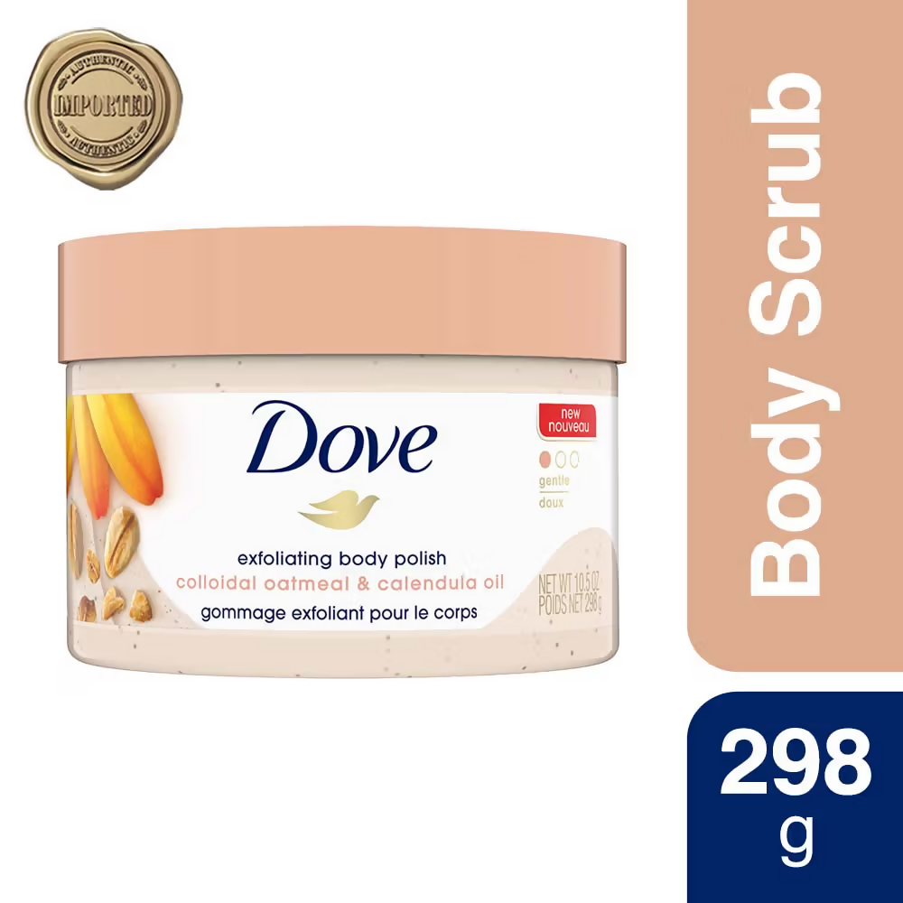 Dove Exfoliating Body Polish Scrub - Oatmeal & Calendula Oil - Distacart