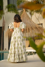 Thumbnail for Aayaa Designer Printed Full Flared Gown - Multi Color - Distacart