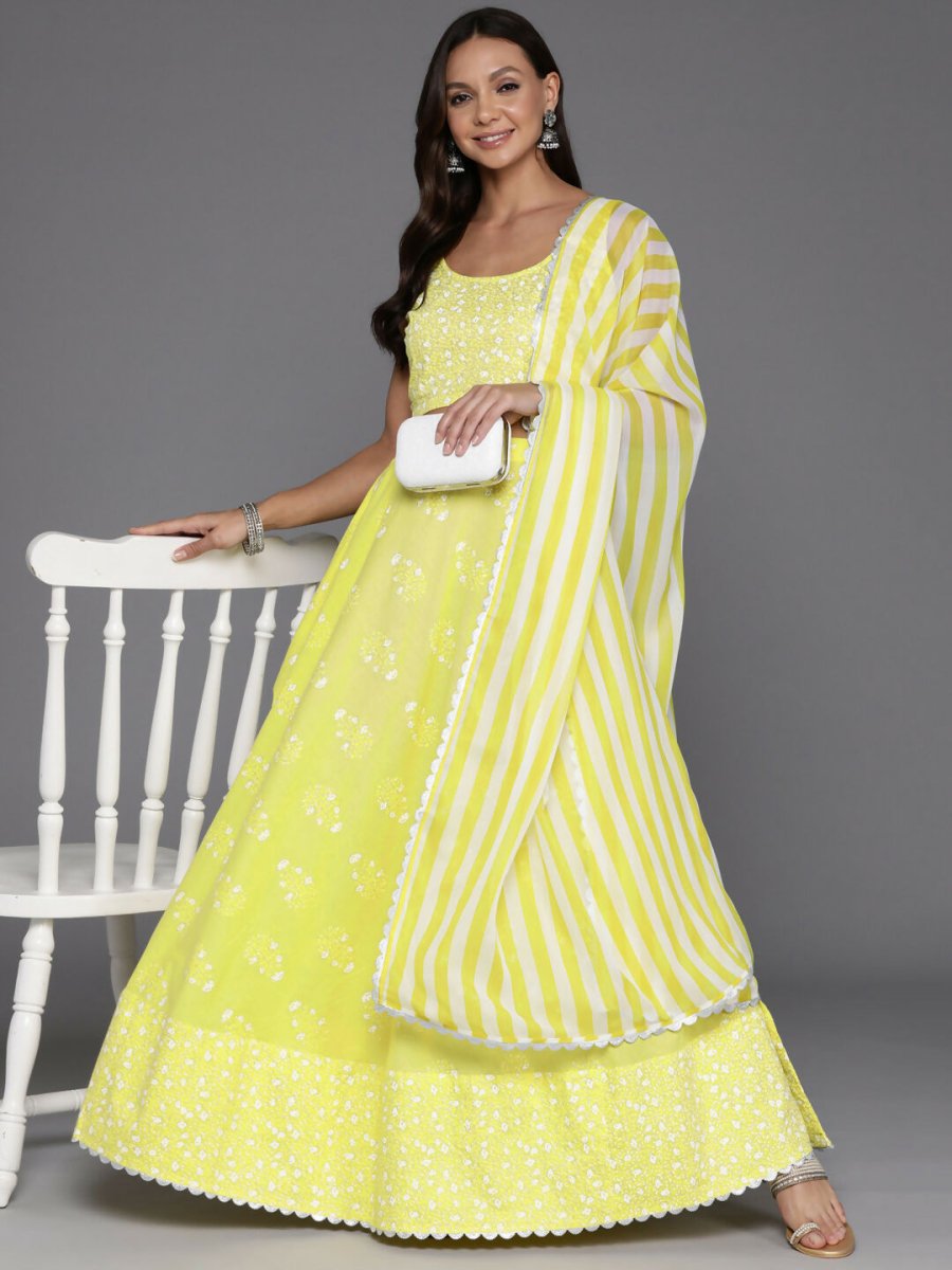 Ahalyaa women's wear Traditional wear lehenga choli - Yellow - Distacart