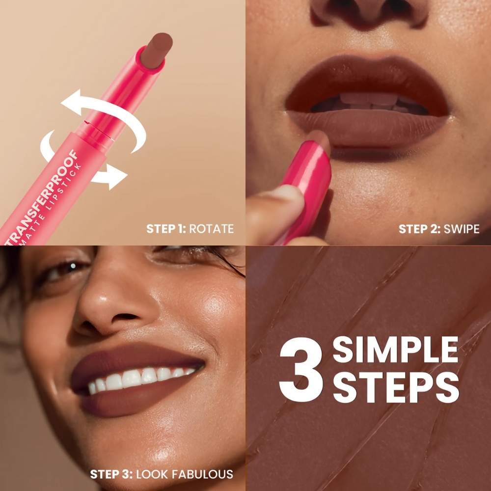 NY Bae Transfer-proof Matte Crayon Lipstick – Macaroon 04 - Distacart