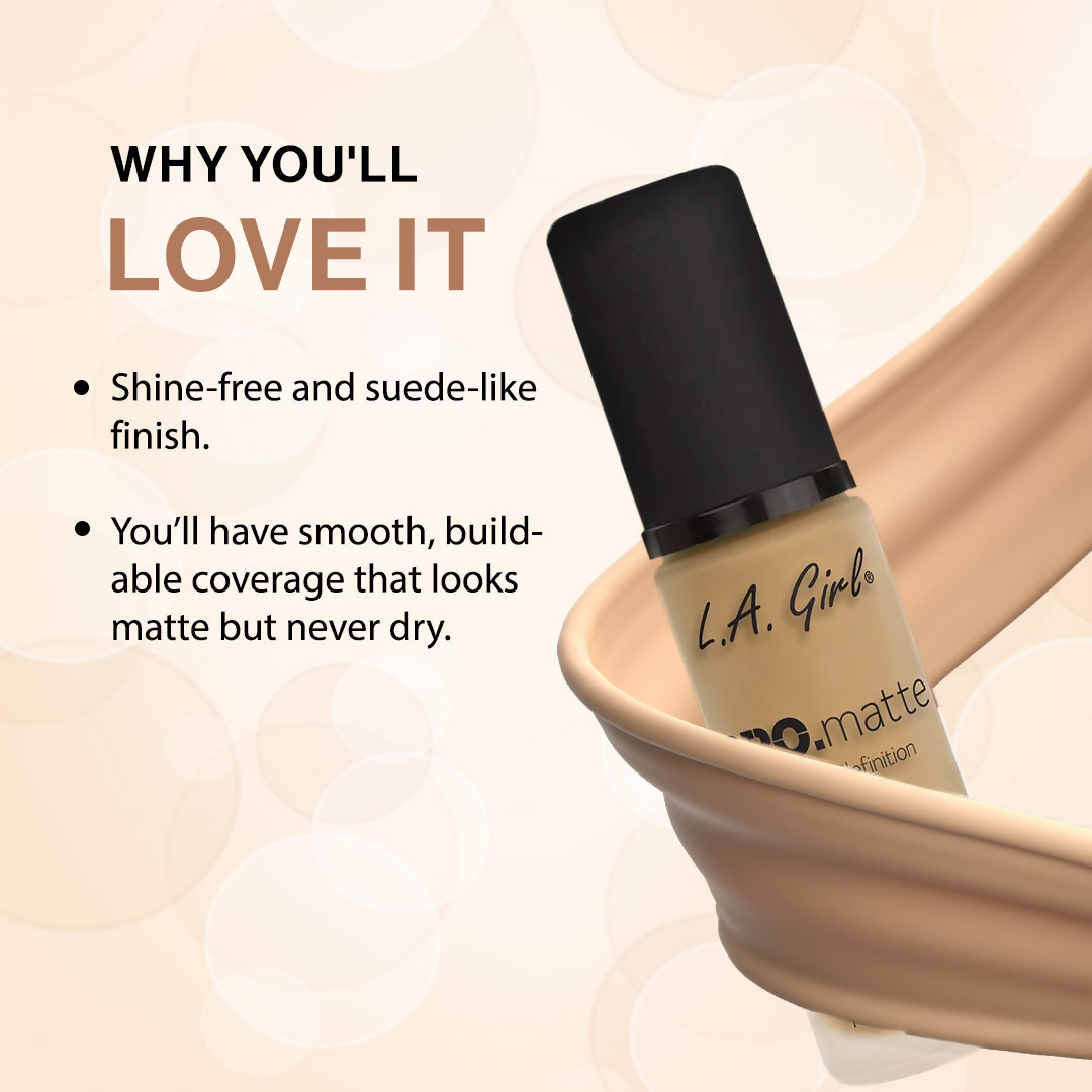 L.A. Girl PRO Matte Foundation - Beige - Distacart