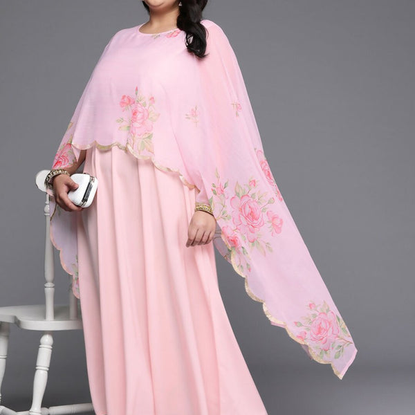Ahalyaa Women's Traditional wear Ethnic Dress - Pink - Distacart