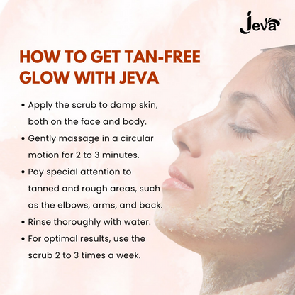 Jeva Papaya Tan Removal Face & Body Scrub - Dista
