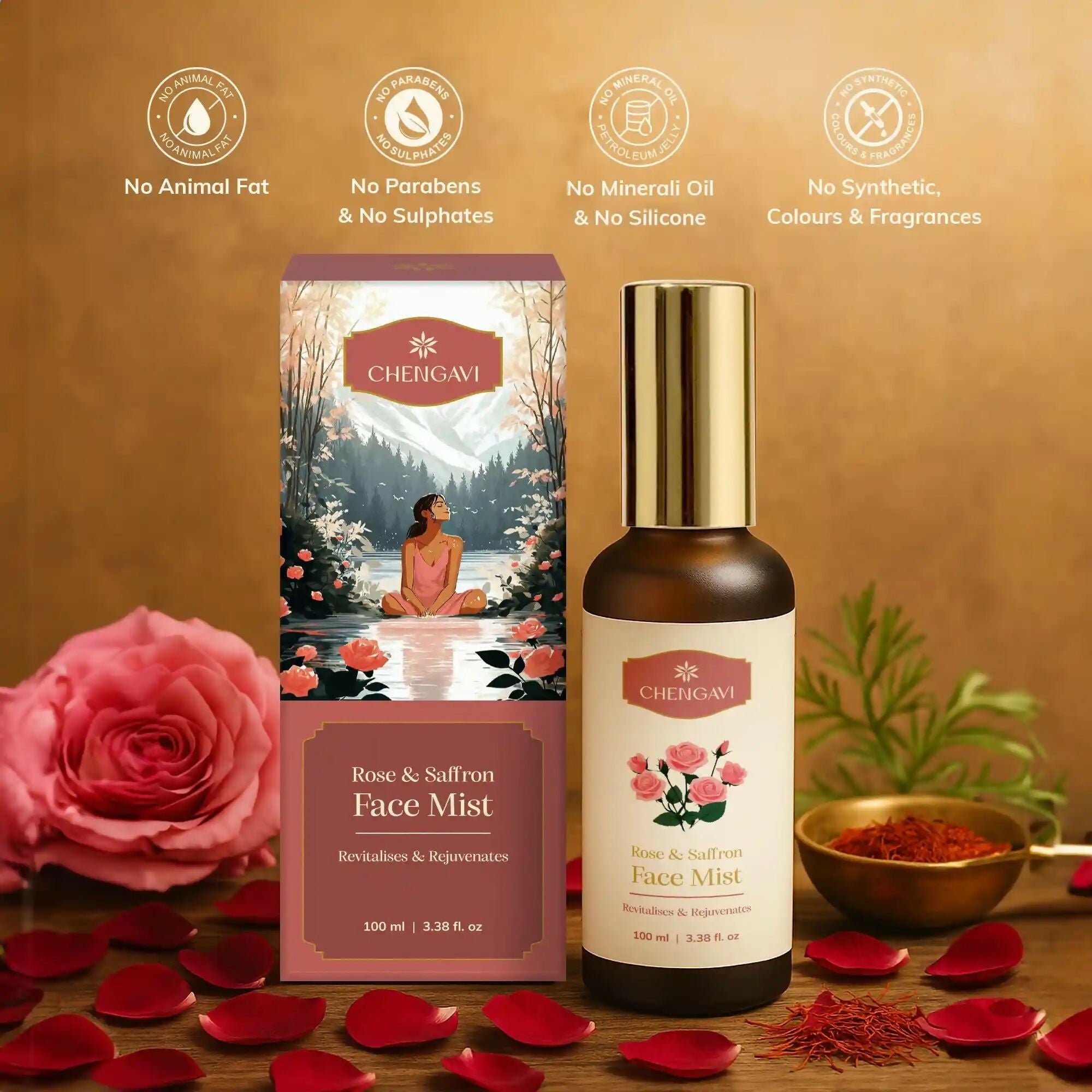 Chengavi Rose & Saffron Face Mist - Distacart
