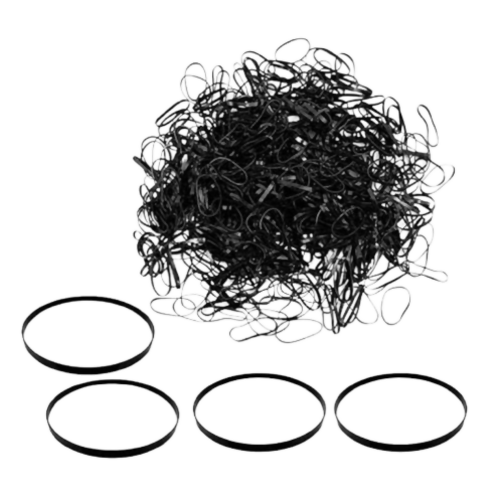 Bronson Professional Rubber Band Soft & Smooth Basic Everyday Wear Thin Elastics Stretchy Hair Tie - Dista