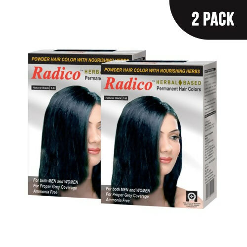 Radico Natural Herbal Based Permanent Hair Color - Black - Distacart