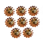 Thumbnail for CraftVatika Lotus Puja Oil Lamp Stand For Pooja, Brown-Small