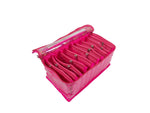 Thumbnail for Asmaani Satin 10 Pink Pocket Jewellery Organizer