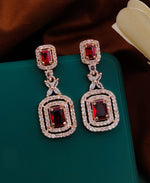 Thumbnail for Red American Diamond Party Earrings By House of Ree - Distacart