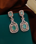 Thumbnail for Mint Green American Diamond Party Earrings By House of Ree - Distacart