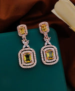 Thumbnail for Yellow American Diamond Party Earrings By House of Ree - Distacart
