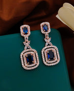 Thumbnail for Blue American Diamond Party Earrings By House of Ree - Distacart