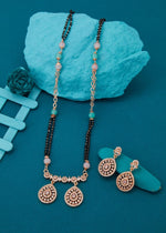 Thumbnail for Gold-Polished American Diamond Necklace Set By House of Ree - Distacart