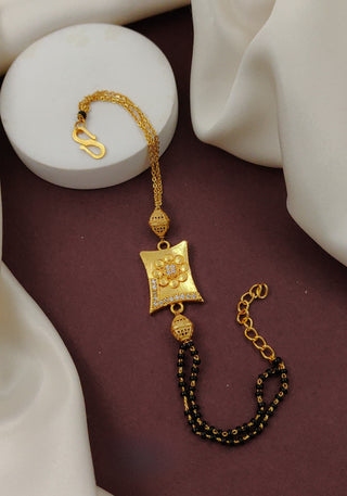 Fancy Gold-Polished Bracelet By House of Ree - Distacart