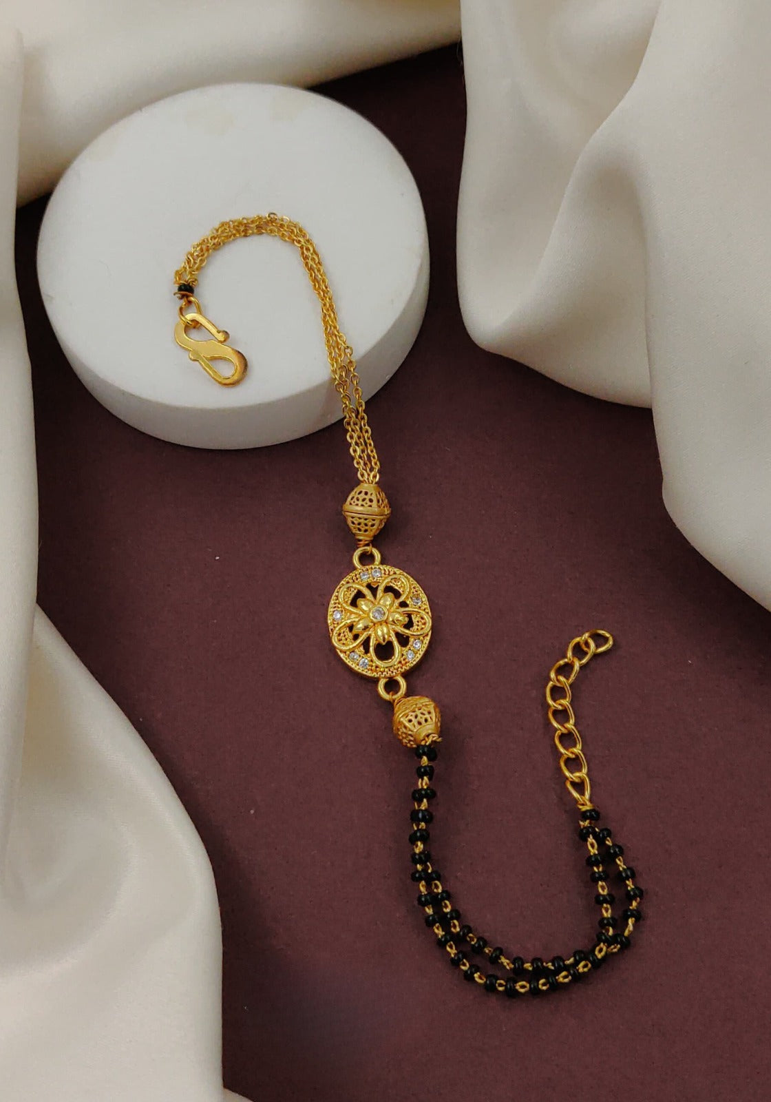 Fancy Gold-Polished Bracelet By House of Ree - Distacart